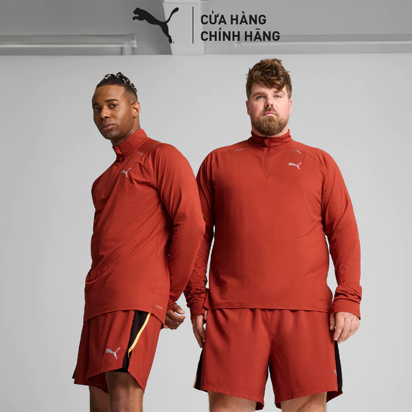 Áo Thun Chạy Bộ PUMA Nam RUN CLOUDSPUN 1/4 ZIP Mars Red Màu Đỏ