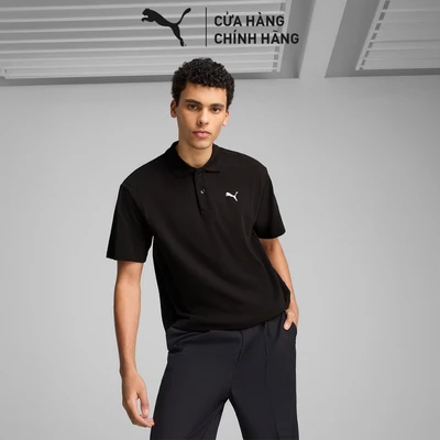 Áo Thun Polo Thời Trang PUMA Nam Wardrobe ESS Pique Black Màu Đen