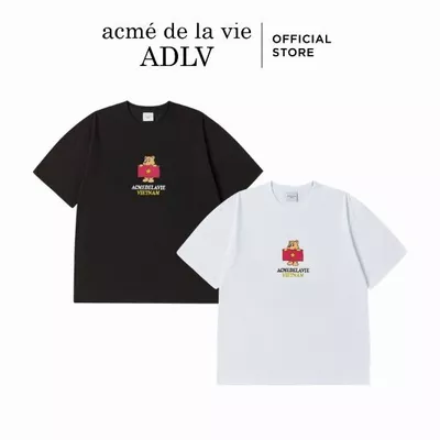 Áo Thun ADLV Bear For Vietnam Dáng Oversized Màu Đen/Trắng - Hàng chính hãng