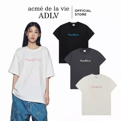 Áo Thun ADLV Chain Embossing Script Printing Dáng Oversized Màu Đen/Than Chì/Kem - Hàng chính hãng