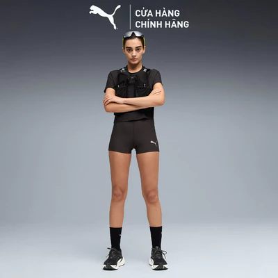Quần Đùi Thể Thao Chạy Bộ PUMA Nữ W LIGHTSPEED 3 SHORT TIGHT Black Màu Đen