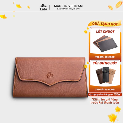 Ví Lata (Thời trang nữ dáng cầm tay dáng dài - Ví da VN71)