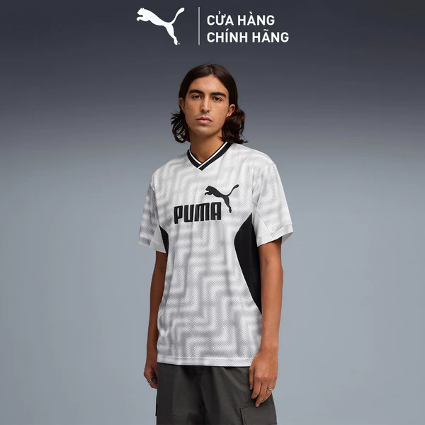Áo Thun Thể Thao PUMA Nam ESS BLOCK Football Jersey White Màu Trắng