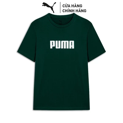 Áo Thun Thời Trang Ngắn Tay PUMA Nam ESS Logo Tee Varsity Green Màu Xanh Lá