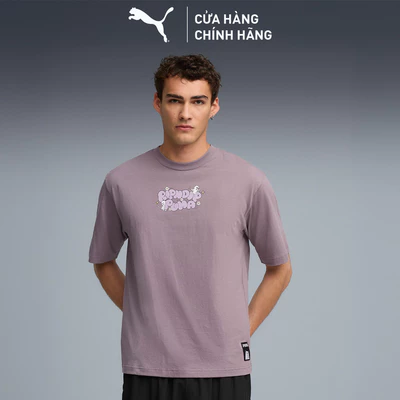 Áo Thun Thời Trang PUMA Nam X RIPNDIP Boxy Tee Plum Jam Màu Tím