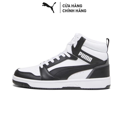 Giày Thời Trang PUMA Unisex Rebound v6 White-Black-Shadow Gray-White Màu Trắng