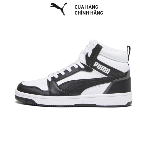 Giày Thời Trang PUMA Unisex Rebound v6 White-Black-Shadow Gray-White Màu Trắng