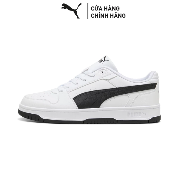 Giày Thể Thao PUMA Unisex Rebound Slam Lo White-Black Màu Trắng