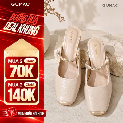 Sục Nữ GUMAC Phối Màu Thanh Lịch Thiết Kế Mũi Vuông Cá Tính Sang Trọng GF11039