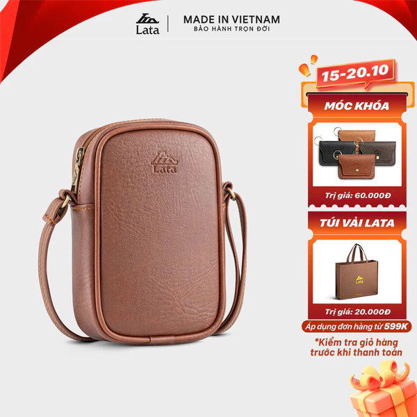 Túi Lata (Thời trang nữ đựng điện thoại basic - Túi đeo chéo da HN124)