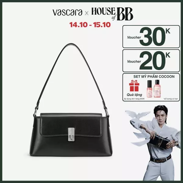 Vascara Túi đeo vai nhấn khoá xoay kim loại - SHO 0309