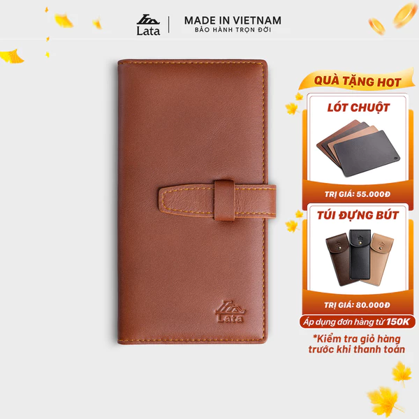 Ví nam da bò Lata (Thời trang nam đựng namecard - Ví da thật LVN78)
