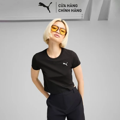 Áo Thun Baby Tee PUMA Nữ WARDROBE ESS Black Màu Đen