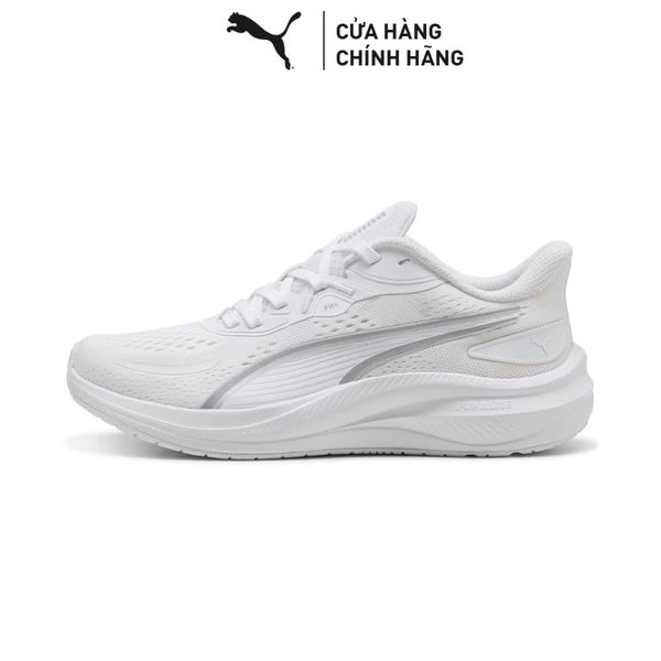 Giày Chạy Bộ PUMA Unisex Skyrocket Lite 2 White-Vibrant Silver-Silver Màu Trắng