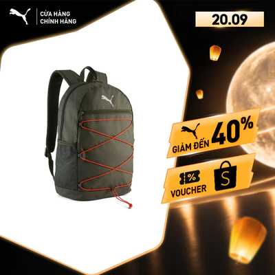 Balo PUMA Unisex Plus Backpack II Dark Olive Màu Xanh Lá