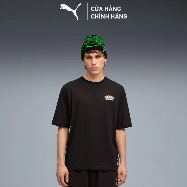 Áo Thun Thời Trang PUMA Nam X RIPNDIP Boxy Tee Black Màu Đen