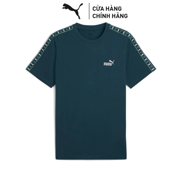 Áo Thun Thể Thao PUMA Nam ESS TAPE Tee Green Terrain Màu Xanh Lá