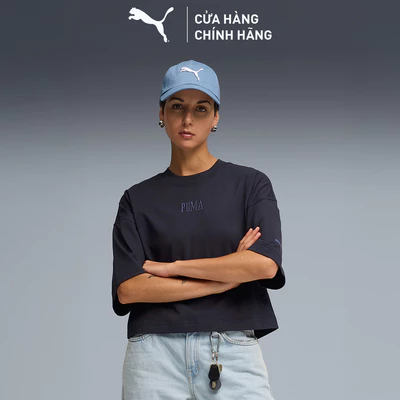 Áo Thun Thời Trang PUMA Nữ PREMIUM ESS Graphic Tee New Navy Màu Xanh
