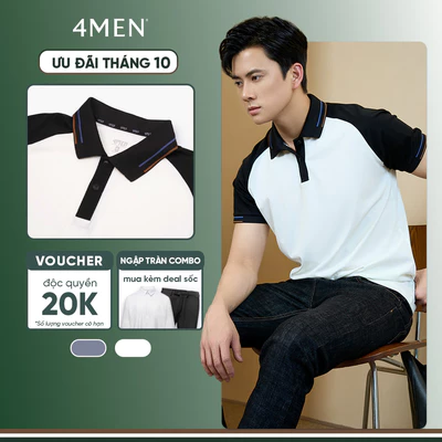 Áo Polo Rayon Bo Sọc Form Slimfit 4MEN PO161 ôm body, vải mềm mịn, thấm hút mồ hôi, thoáng mát