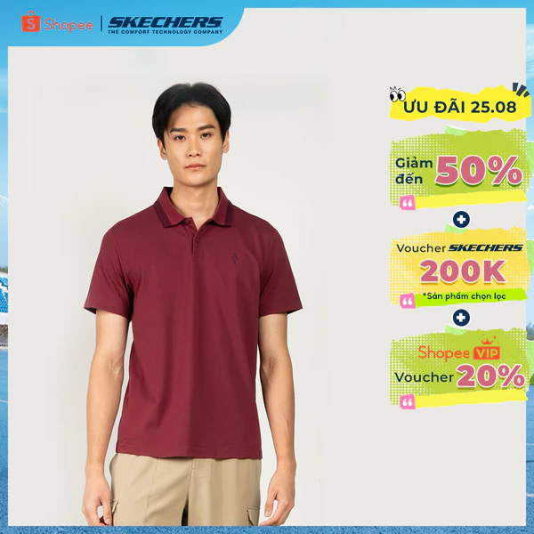 Polo Tee Nam Skechers Urban Outdoor Polo Tee - SL325M388-05LH Online Sale