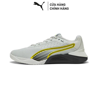 Giày Tập Luyện PUMA Unisex Fuse 4.0 Cool Light Gray-Black-Lux Lime Màu Xám