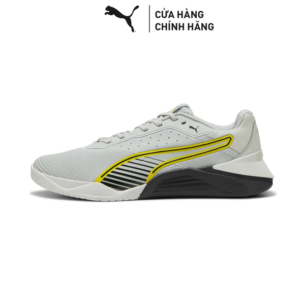 Giày Tập Luyện PUMA Unisex Fuse 4.0 Cool Light Gray-Black-Lux Lime Màu Xám
