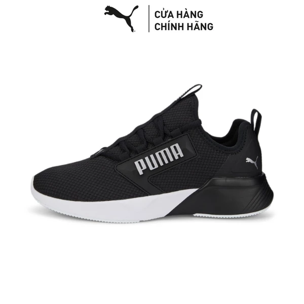 Giày Chạy Bộ PUMA Nữ Retaliate Mesh WNS Black-Metallic Silver Màu Đen