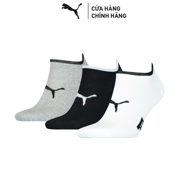 Bộ 3 Đôi Vớ Thể Thao PUMA Unisex U No Show 3P white / grey / black Màu Trắng/Đen/Xám