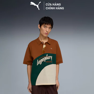 Áo Thun Thời Trang PUMA Nam NOW Polo Teak Màu Nâu