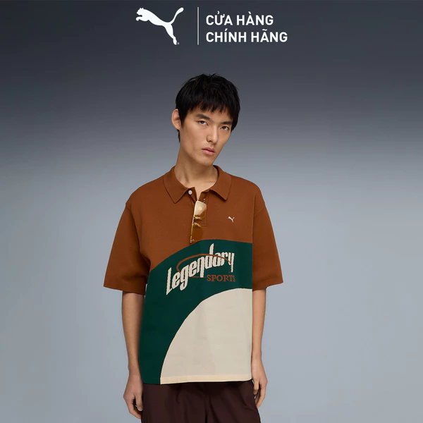 Áo Thun Thời Trang PUMA Nam NOW Polo Teak Màu Nâu