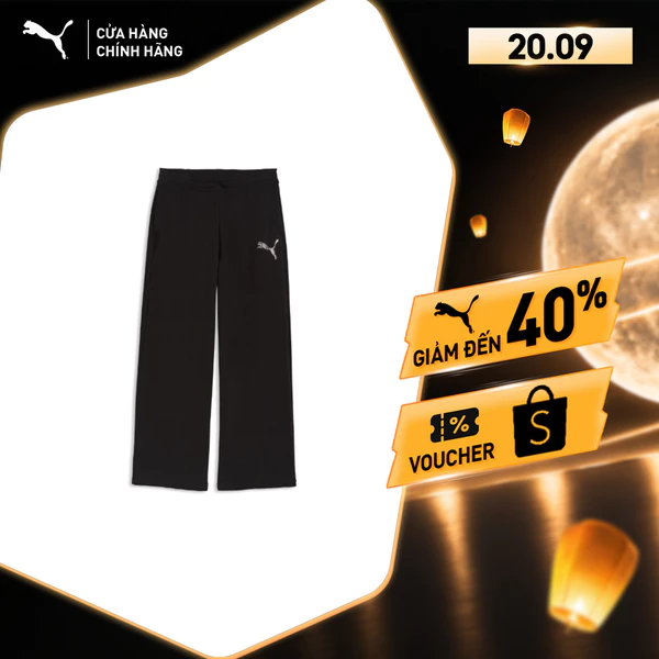 Quần Dài Thời Trang PUMA Nữ ESS GRAPHIC Bedazzled Pants Black Màu Đen