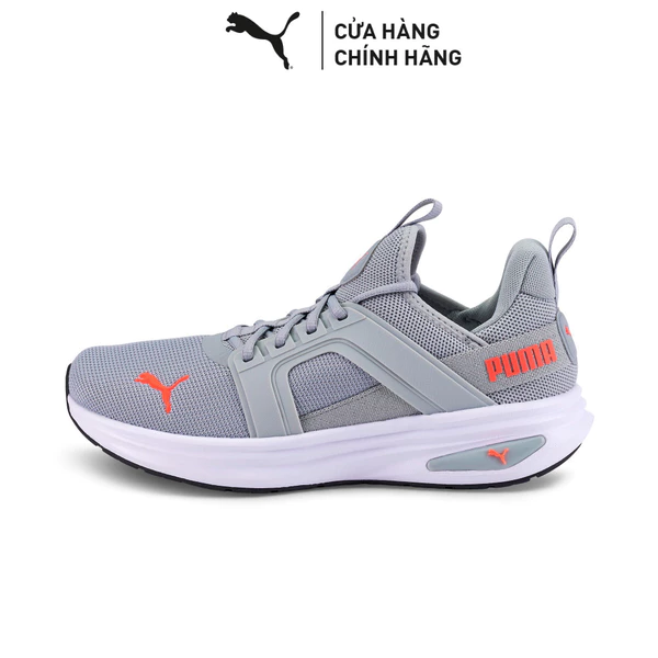 Giày Chạy Bộ PUMA Unisex Softride Enzo 6 Cool Mid Gray-White-Ultra Red Màu Xám