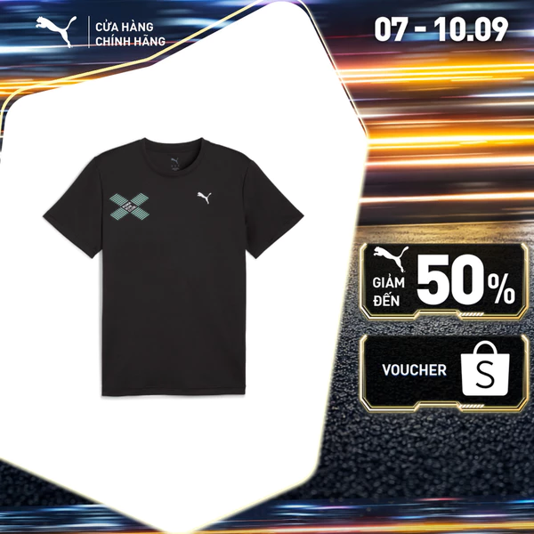 Áo Thun Tay Ngắn Thể Thao PUMA Nam M RUN DIGITOKYO GRAPHIC TEE Black Màu Đen