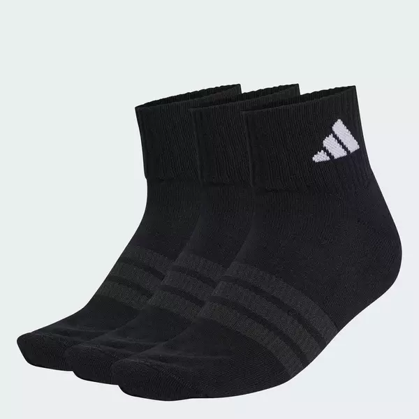 adidas Phong cách sống BỘ 3 ĐÔI TẤT CỔ CHÂN THỂ THAO CÓ ĐỆM Unisex Đen KC9633