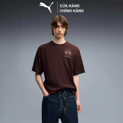 Áo Thun Thể Thao PUMA Nam McLaren Racing Graphic Tee Chocolate Fondue Màu Nâu