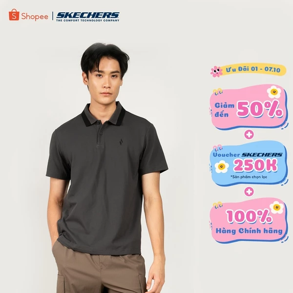 Polo Tee Nam Skechers Urban Outdoor Polo Tee - SL325M388-01X2 Online Sale