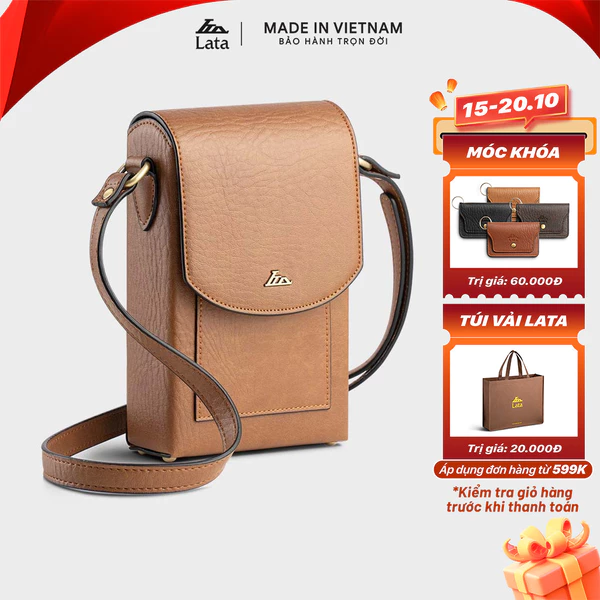 Túi Lata (Thời trang nữ đi chơi size 12 - Túi đeo chéo da HN128)