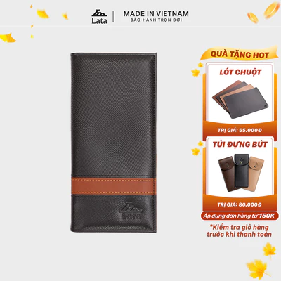 Ví nam da bò Lata (Thời trang nam - Ví da thật LVN54)