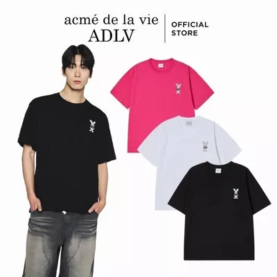 Áo Thun ADLV Mugshot Alien Dáng Oversized Màu Đen/Hồng/Trắng - Hàng chính hãng