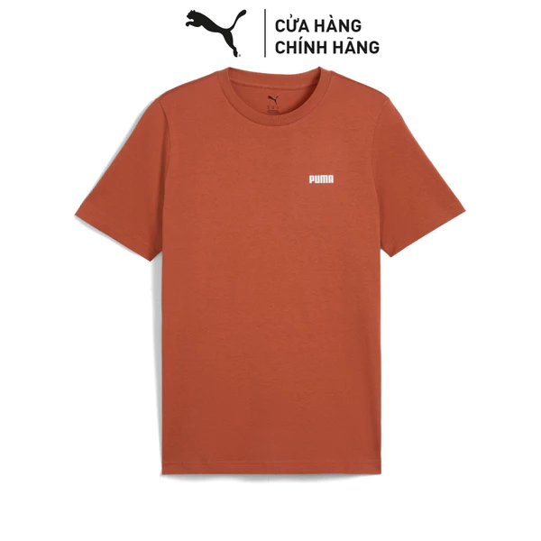 Áo Thun Thời Trang Ngắn Tay PUMA Nam ESS Small Logo Tee Apple Cider Màu Nâu