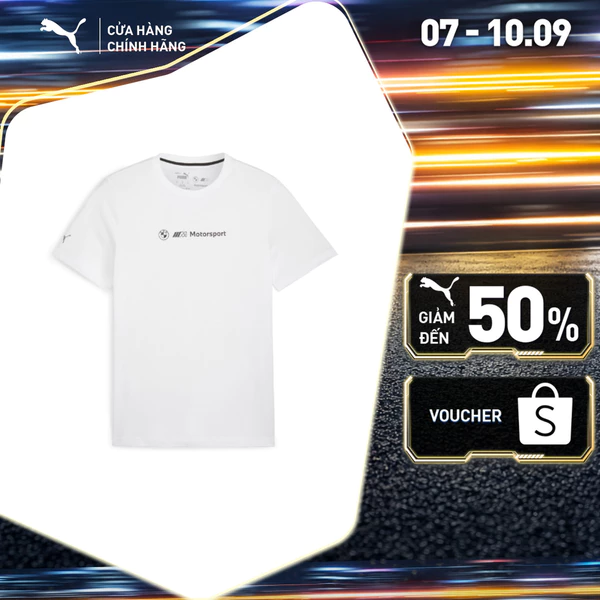 Áo Thun Thể Thao PUMA Nam BMW MMS Logo Graphic White Màu Trắng