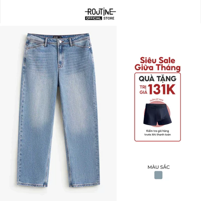 Quần Jean Nam Ống Đứng Trơn Form Straight - Routine 10F24DPA030