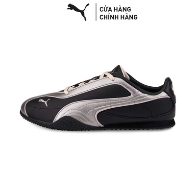Giày Thời Trang PUMA Nữ Bella V2 Leather Black-Aged Silver-Alpine Snow Màu Đen