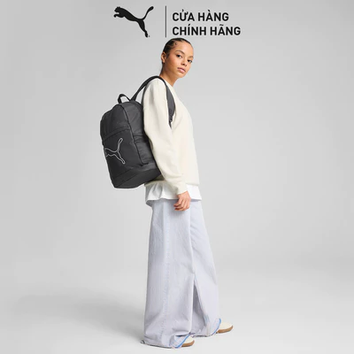 Balo Thời Trang PUMA Unisex PLUS Backpack Black Màu Đen