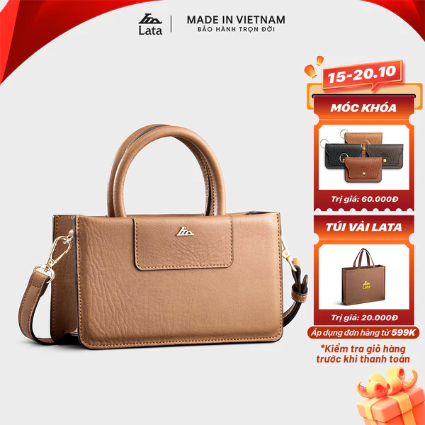 Túi Lata (Thời trang nữ dáng hộp ngang size 21 - Túi xách da TX25)