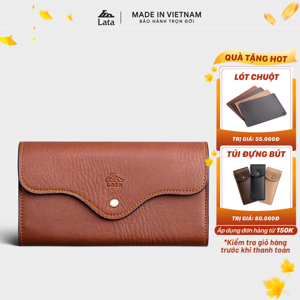 Ví Lata (Thời trang nữ kiểu cầm tay dáng dài - Ví da VN51)