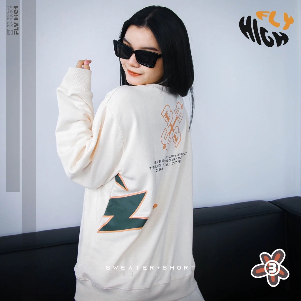 Áo sweater thời trang nam nữ Birdybag chất liệu nỉ chân cua oversize unisex basic