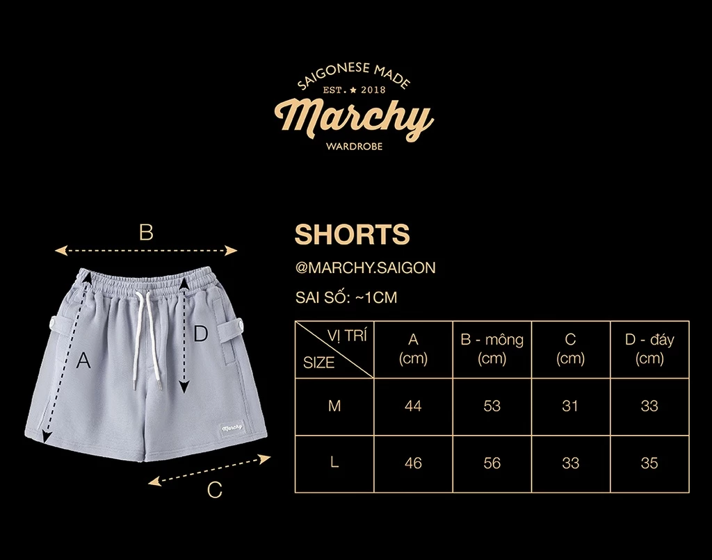 MARCHY - Strap Pocket Shorts - Quần sọt