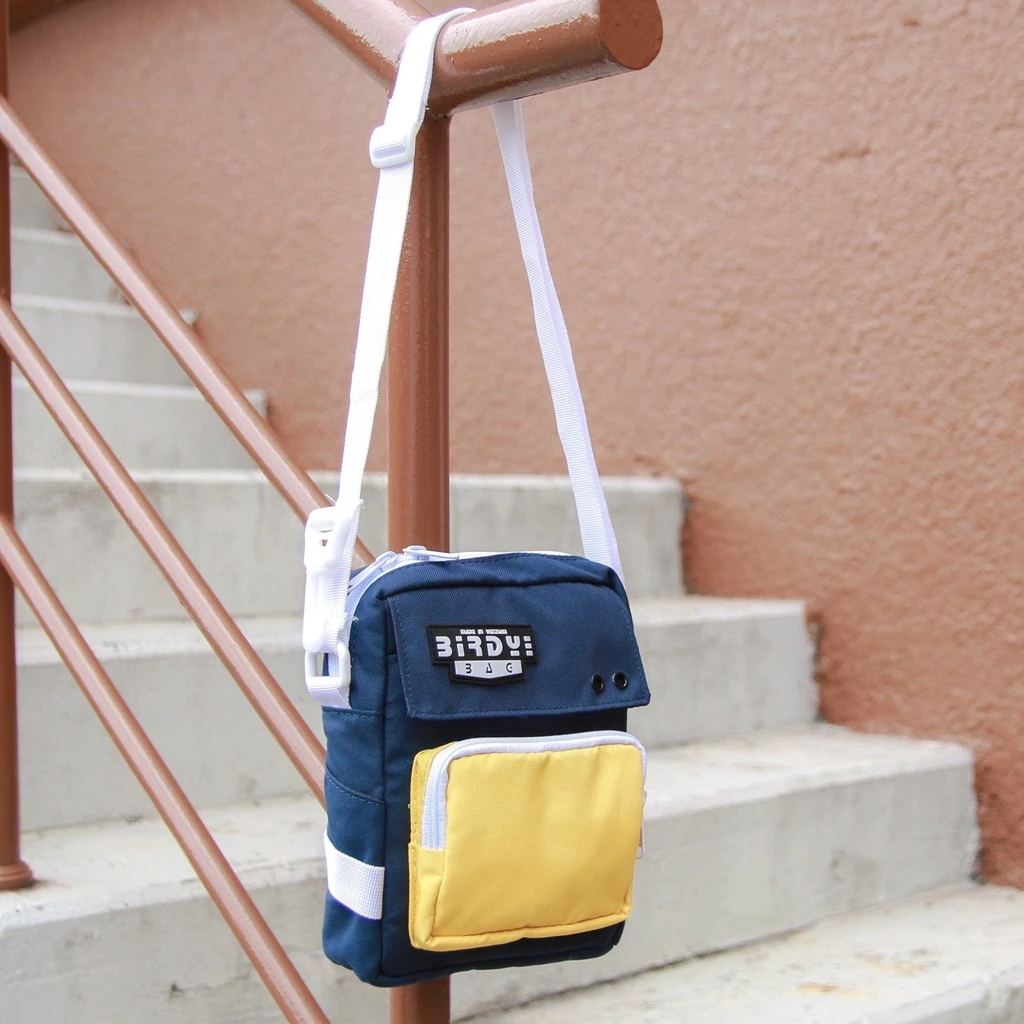 Túi đeo chéo BIRDY nam nữ unisex mini nhỏ gọn màu đen FUNNI BAG VERTICAL