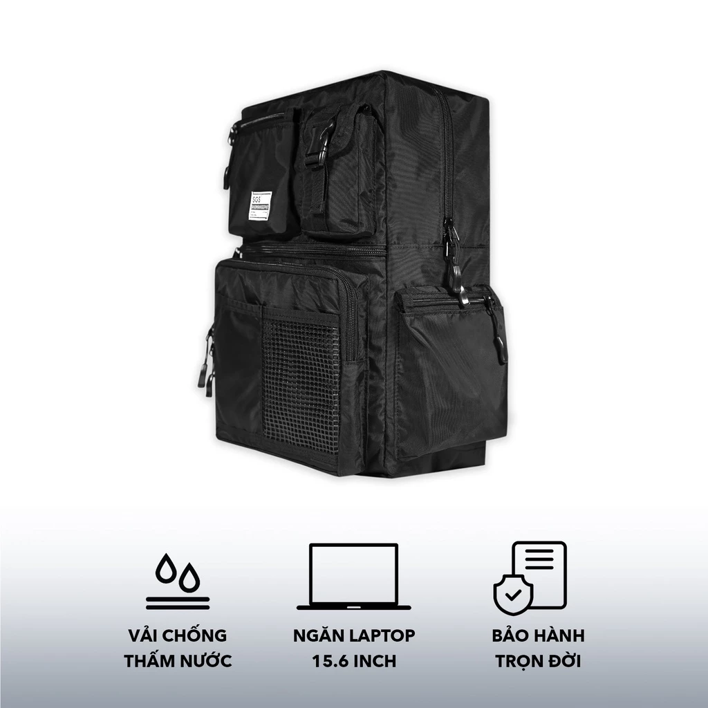 Balo Dynamic SAIGON SWAGGER® Nhiều Ngăn,Phối Lưới Đen